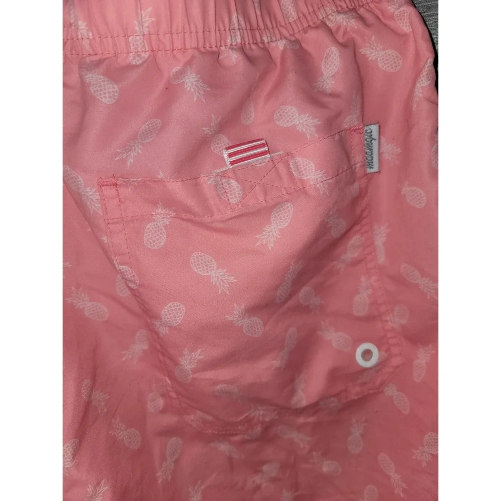 MaaMgic Shorts Board Swim Trunks Bathing Suit Pink Pineapple Medium Liner SKU62